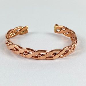NWOT Copper Cuff Twisted Adjustible Bracelet